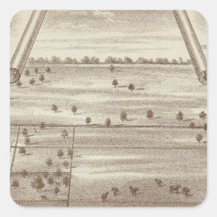 Oakdale Ranch Quadratischer Aufkleber