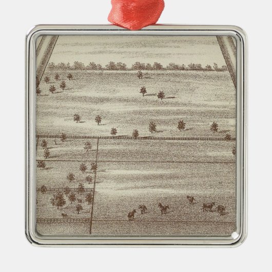 Oakdale Ranch Silbernes Ornament (Vorne)