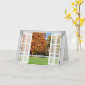 Oakenbaumansicht im Herbst Karte (Gelbe Blume)