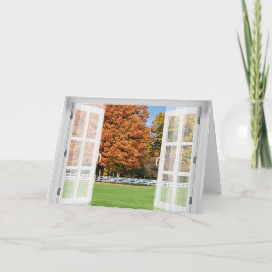 Oakenbaumansicht im Herbst Karte (Vorderseite)