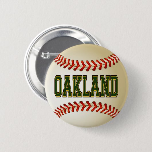 OAKLAND-BASEBALL BUTTON (Vorne & Hinten)