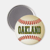 OAKLAND BASEBALL MAGNET (Vorderseite/Rückseite)