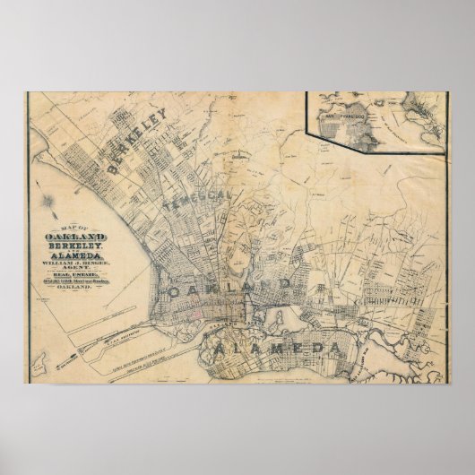 Oakland, Berkeley, Alameda Poster (Vorne)