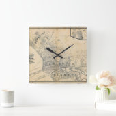 Oakland, Berkeley, Alameda Quadratische Wanduhr (Zuhause)