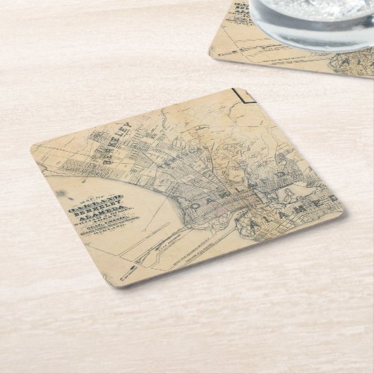 Oakland, Berkeley, Alameda Rechteckiger Pappuntersetzer (angewinkelt)