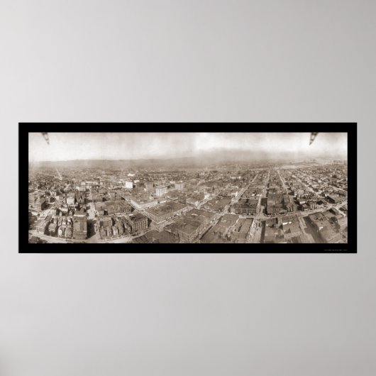 Oakland, CA Panorama Foto 1909 Poster (Vorne)