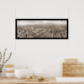 Oakland, CA Panorama Foto 1909 Poster (Küche)