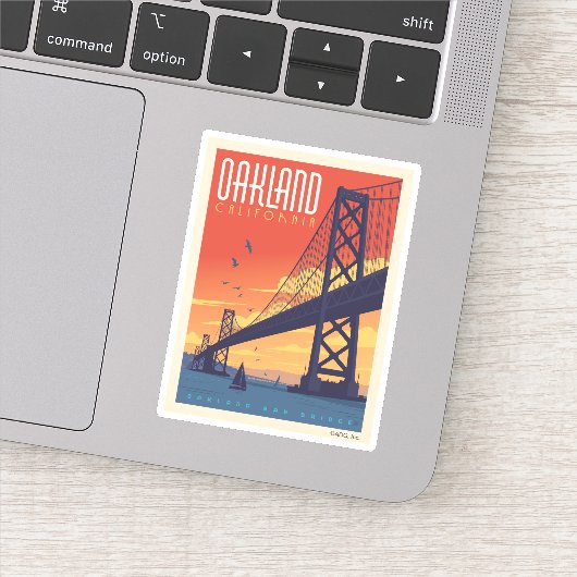 Oakland, California Aufkleber (Detail)
