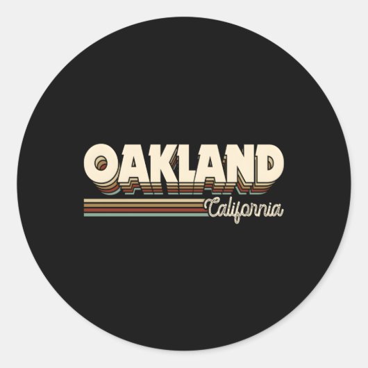 Oakland California Ca Runder Aufkleber (Vorderseite)