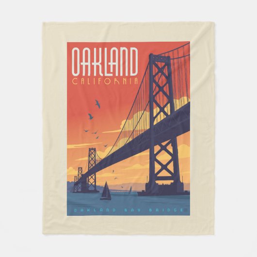Oakland, California Fleecedecke (Vorderseite)