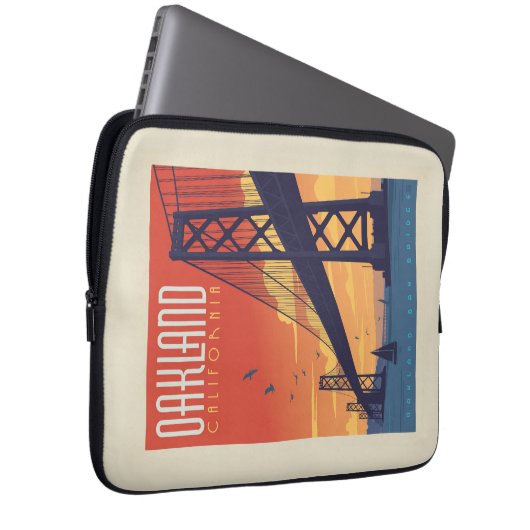 Oakland, California Laptopschutzhülle (Vorne Rechts)