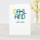 Oakland California Mitte Jahrhundert, Pop Art, Karte (Gelbe Blume)