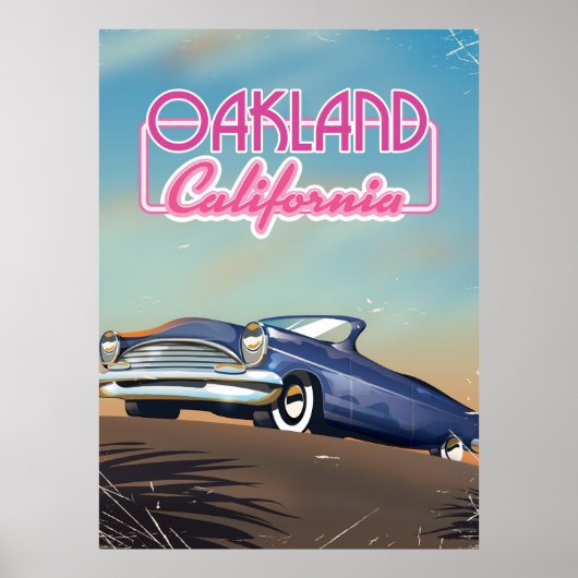 Oakland California Reiseplakat Poster (Vorne)