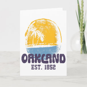 Oakland California Retro Surfer Vintage Strand Für Karte