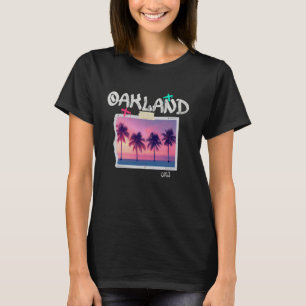 Oakland California Retro Surfer Vintager Strand T-Shirt
