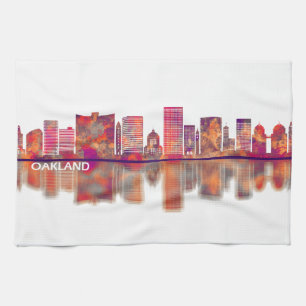 Oakland California Skyline Geschirrtuch
