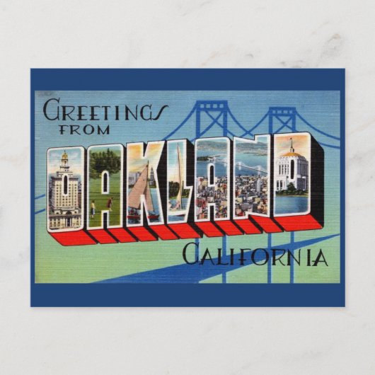 Oakland California Vintag Grußkarte Postkarte (Vorderseite)