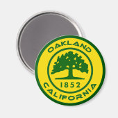 Oakland, Clalifornia 1852 Magnet (Vorderseite/Rückseite)