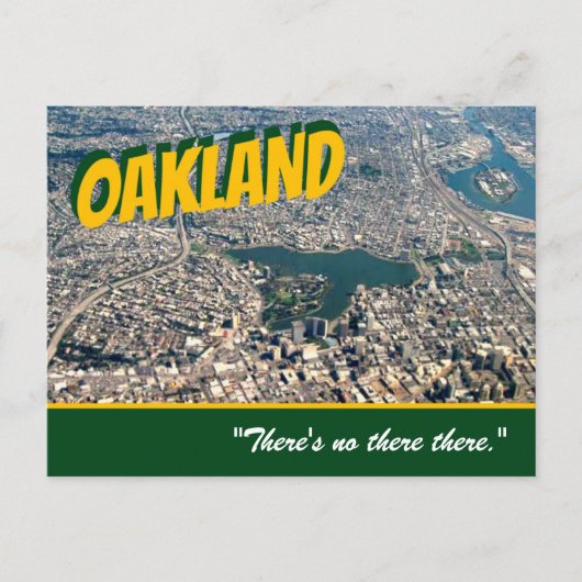 Oakland: "Da ist nichts." Stein Postkarte (Vorderseite)