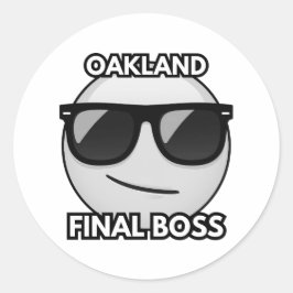 Oakland Endboss Cool Emoji Aufkleber