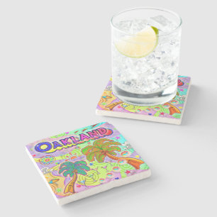 Oakland Ferien Ziel-Untersetzer Steinuntersetzer