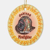 Oakland Feuerwehrschmuck Keramik Ornament (Links)