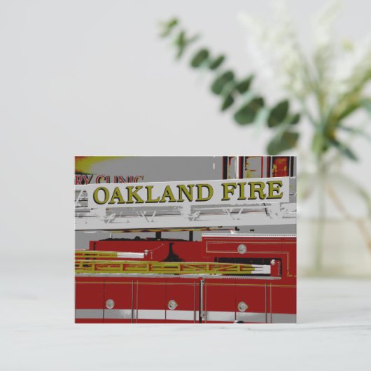 Oakland Fire Postkarte (Stehend Vorderseite)