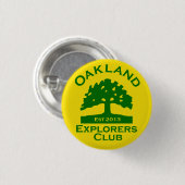 Oakland-Forscher-Verein-Knopf Button (Vorne & Hinten)