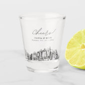 Oakland Gastgeschenk Hochzeit Personalisiert Cheer Schnapsglas (Vorderseite)
