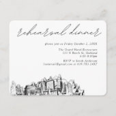 Oakland Hochzeit Elegante Probe Abendessen Begleitkarte (Vorderseite)