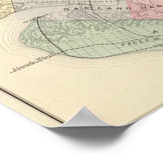 Oakland-Indexkarte Poster (Ecke)