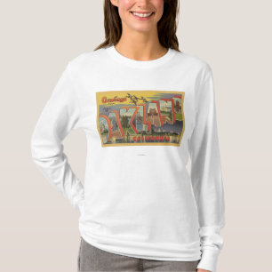 Oakland, Kalifornien - große Buchstabe-Szenen T-Shirt