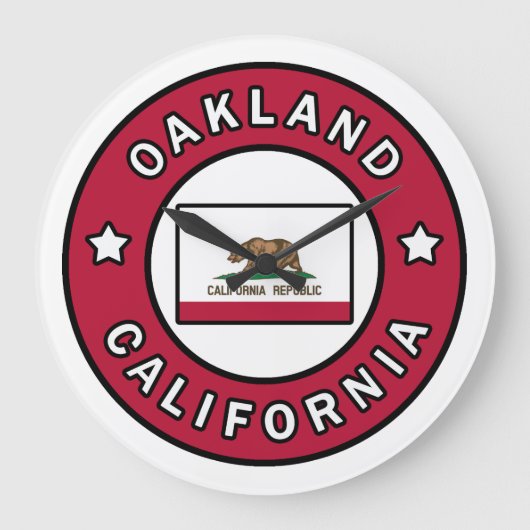 Oakland Kalifornien Große Wanduhr (Vorderseite)
