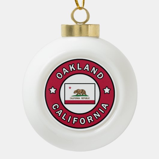 Oakland Kalifornien Keramik Kugel-Ornament (Vorderseite)