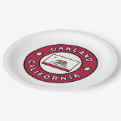 Oakland Kalifornien Pappteller (Schrägansicht)