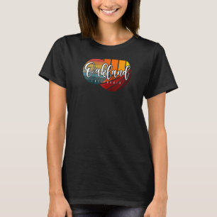 Oakland Kalifornien - Retro Vintag Raglan T-Shirt