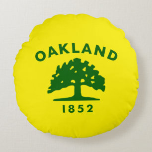 Oakland (Kalifornien) Stadtflagge Rundes Kissen