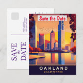 Oakland, Kalifornien, Travel Postcard, Save The Date (Vorne/Hinten)