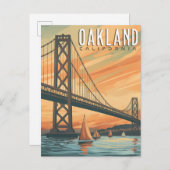 Oakland, Kalifornien - Vintage Travel Postkarte (Vorne/Hinten)