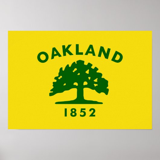 Oakland, kalifornische Flagge Poster (Vorne)