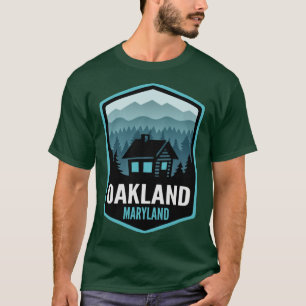 Oakland Maryland Bergstadt-Hütte T-Shirt