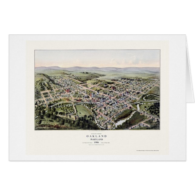 Oakland, MD Panorama-Mappe - 1906 (Vorderseite (Horizontal))