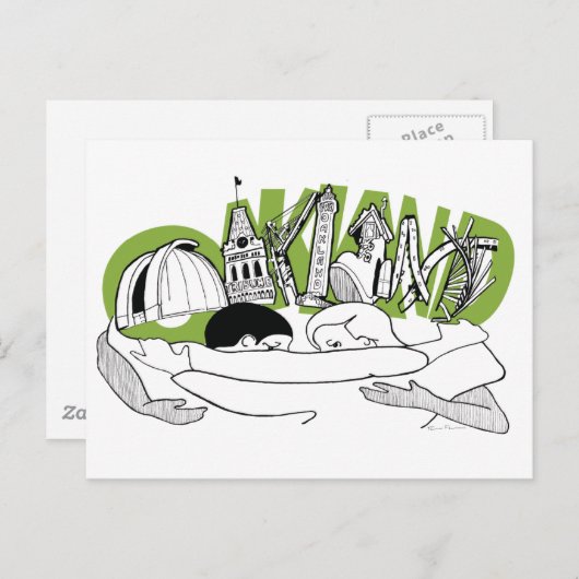 Oakland Postkarte (Vorne/Hinten)