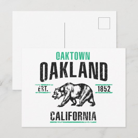 Oakland Postkarte (Vorne/Hinten)