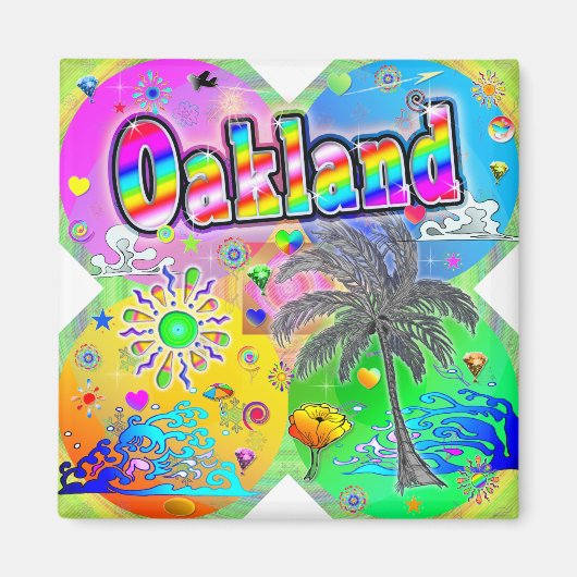 Oakland Quadro Seasons Magnet (Vorne)