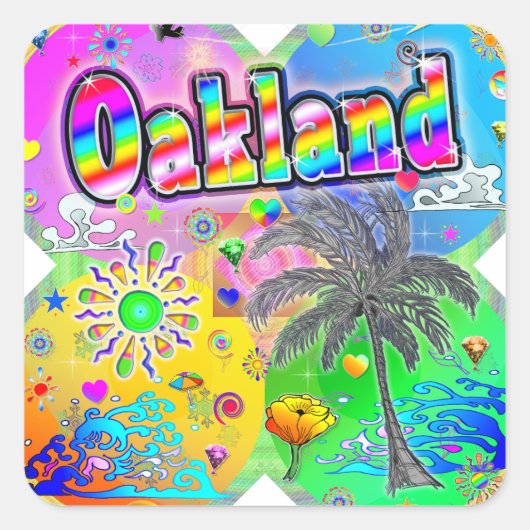Oakland Quadro Seasons Sticker (Vorderseite)