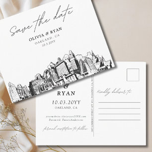 Oakland Save the Date Postkarte