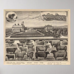 Oakland Stock Farm, Kansas Poster