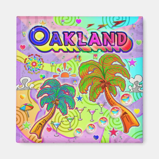 Oakland Urlaub Zielmagnet Magnet (Vorne)