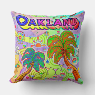 Oakland Urlaub Zielpilz Kissen